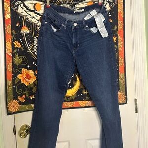 Levi's Straight-Leg Dark Blue Denim Jeans